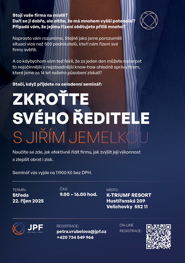 Zkroťte svého ředitele! (22.10.2025)